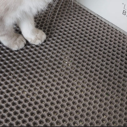 Tapis de litière double couche anti-dispersion