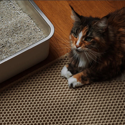 Tapis de litière double couche anti-dispersion