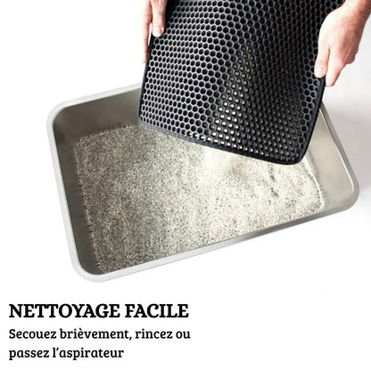 Tapis de litière double couche anti-dispersion